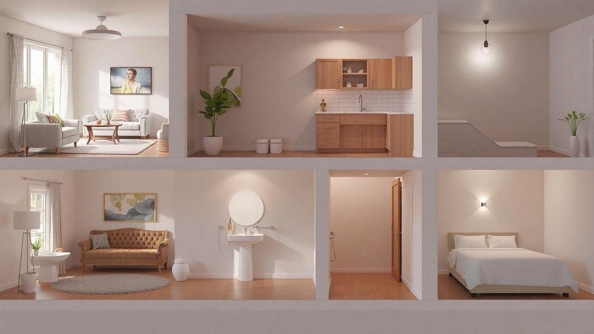 Acessibilidade em diferentes ambientes da casa